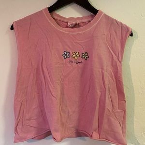 Vintage Life is Good cropped tank